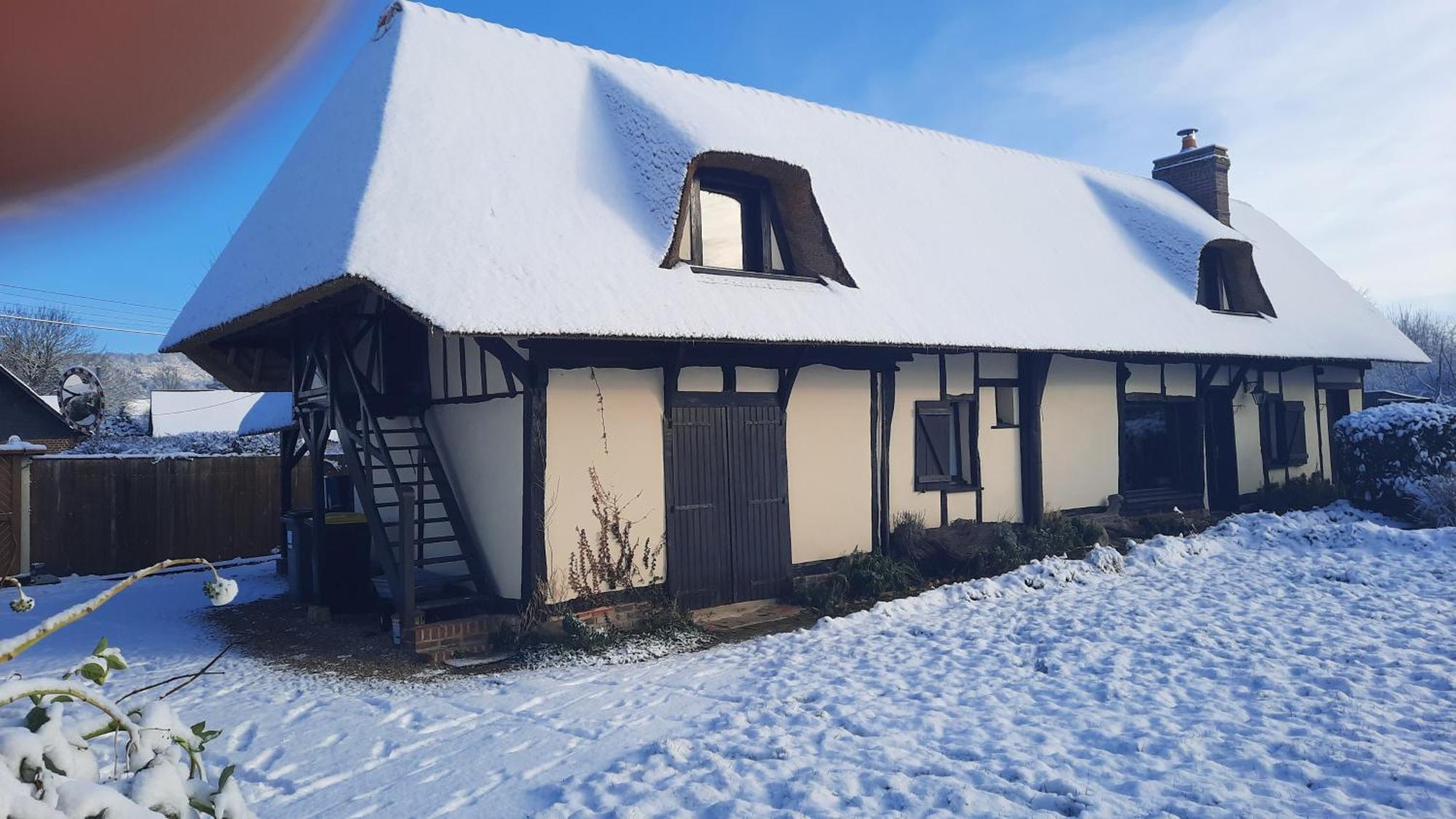 Villa Les 2 chaumières avec piscine à Epinay Extérieur photo